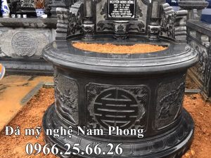 Mẫu Mộ Đá Tròn ĐẸP tựa Đài SEN cao quý cho Khu Lăng Mộ ĐẸP - Đá Mỹ Nghệ Nam Phong 2020