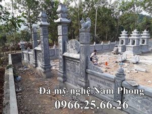 Lan can da DEP cua Khu Lang mo Nguyen Xuan - Xây Lăng Mộ đá, Xây Mộ đá