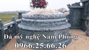 Mẫu Mộ đá tròn đẹp, đá xanh tự nhiên