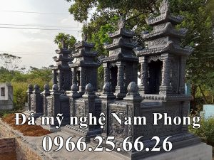 Mo da don ba mai da xanh reu granite - Xây Lăng Mộ đá, Xây Mộ đá