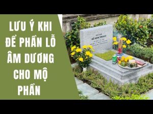 tam quan trong cua phan an duong gieng thien doi voi mo phan - Xây Lăng Mộ đá, Xây Mộ đá