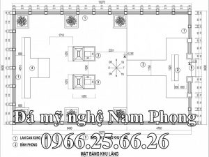 Ban ve chi tiet mat bang thiet ke khu Lang Mo da cho Bo Me - Xây Lăng Mộ đá, Xây Mộ đá