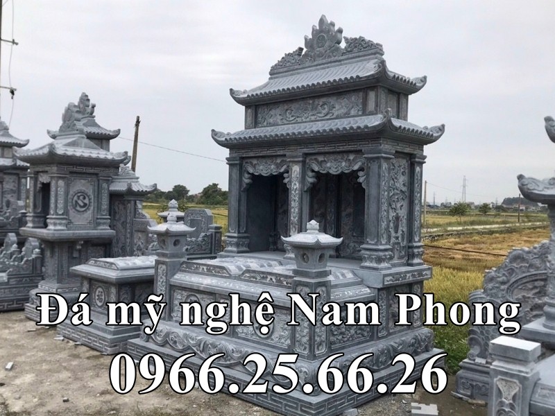 Mẫu Mộ đá đôi hai mái đẹp tại Hà Nội