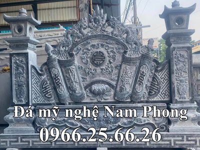 Bình phong đá cho Nhà thờ họ tại Nam Định