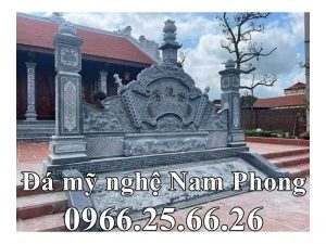 Binh phong da Chieu da Nha tho to - Xây Lăng Mộ đá, Xây Mộ đá