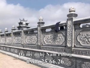 Lan can Lăng Mộ đá gia đình đẹp