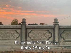 Lan can đẹp, mẫu hàng rào Lan can bằng đá xanh tự nhiên đẹp