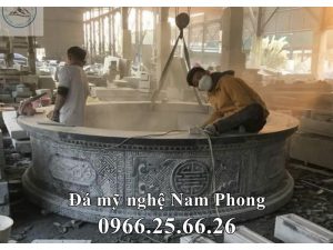 Gia công, sản xuất Mộ đá tròn tại Xưởng đá Mỹ Nghệ Nam Phong Ninh Bình.