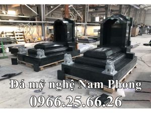 Mộ hoa cương (Mộ granite) đá đen Bình Định cao cấp.