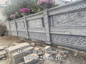 Tường Rào đá - hàng rào đá tự nhiên, nguyên khối.