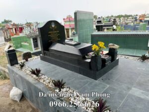 Mẫu Mộ đá granite đẹp, trang trọng, bề thế, mộ granite ấn tượng nhất hiện nay.