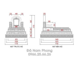 Mau Mo da tam son 3 cap - Xây Lăng Mộ đá, Xây Mộ đá