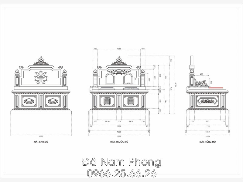 Mẫu Mộ đá đôi không mái đẹp - Xây Mộ đôi #modadoi 14 - Xây Lăng Mộ đá, Xây Mộ đá Bản vẽ Mộ đá đôi không mái - Mộ bành