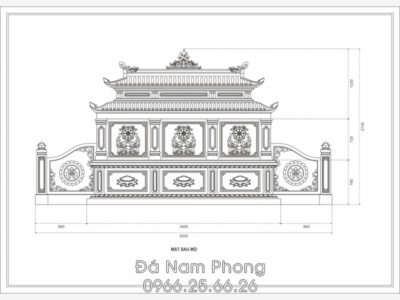 Mẫu Mộ đá chung cho 3 người - Mộ 2 mái #moda 3 - Xây Lăng Mộ đá, Xây Mộ đá Ban ve mo da 3 ngoi hai mai - Xây Lăng Mộ đá, Xây Mộ đá
