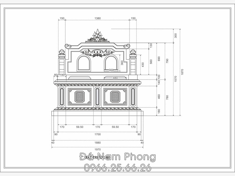 Mẫu Mộ đá đôi không mái đẹp - Xây Mộ đôi #modadoi 15 - Xây Lăng Mộ đá, Xây Mộ đá Kích thước Mộ đá đôi