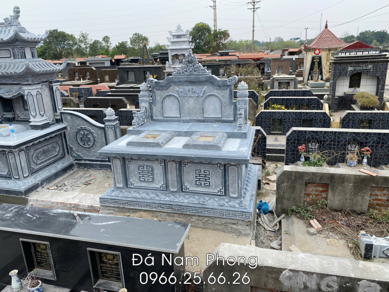 Mẫu Mộ đá đôi không mái đẹp - Xây Mộ đôi #modadoi 9 - Xây Lăng Mộ đá, Xây Mộ đá Mẫu Mộ đá đôi không mái đẹp