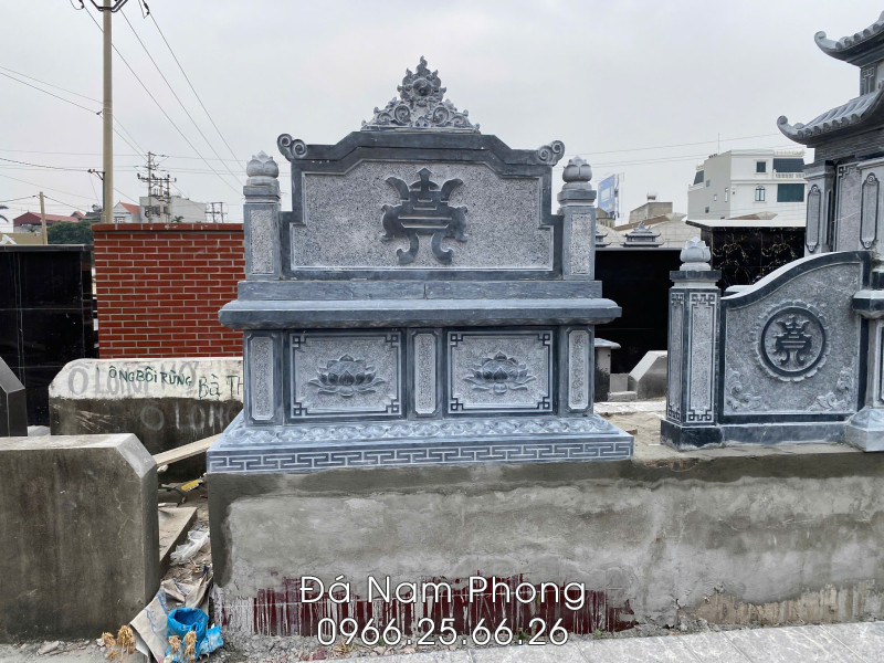 Mẫu Mộ đá đôi không mái đẹp - Xây Mộ đôi #modadoi 13 - Xây Lăng Mộ đá, Xây Mộ đá Xây Mộ đôi cho Ông Bà - Cha Mẹ