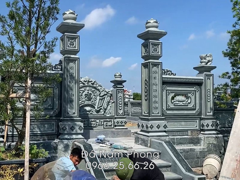 Mẫu Cổng đá tứ trụ vào lăng mộ đẹp #khulangmo.jpg Mẫu Cổng đá tứ trụ vào lăng mộ đẹp #khulangmo.jpg