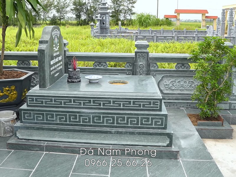 Mẫu Mộ đá xanh rêu 3 cấp đẹp #modaxanhreu.jpg Mẫu Mộ đá xanh rêu 3 cấp đẹp #modaxanhreu.jpg