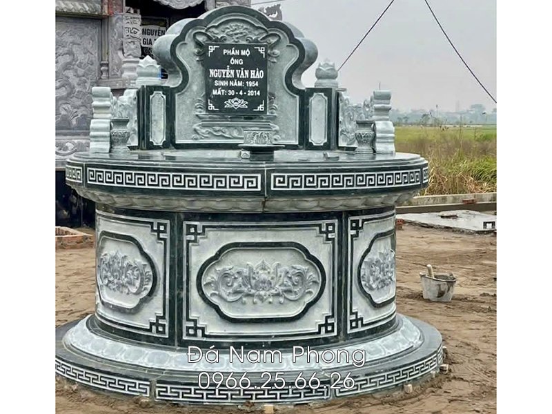 Mẫu Mộ tròn đẹp - đá xanh rêu.jpg Mẫu Mộ tròn đẹp - đá xanh rêu.jpg