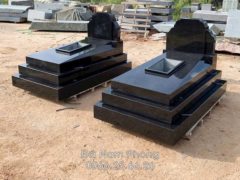 Mộ đá granite 3 cấp nguyên khối đẹp 2 - Xây Lăng Mộ đá, Xây Mộ đá Mộ đá granite 3 cấp nguyên khối đẹp