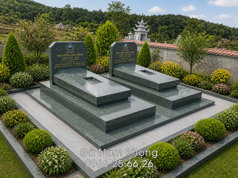 Mau Mo da Kim Tinh Mo da chon 1 lan da xanh reu Thanh Hoa - Xây Lăng Mộ đá, Xây Mộ đá