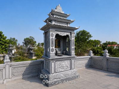 Mẫu Mộ Đá 3 Mái tại khu Lăng Mộ tổ, dòng họ | Đá mỹ nghệ Nam Phong