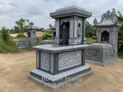 Mộ đá 1 mái bằng nguyên khối - Mộ đá giá rẻ tại Ninh Bình | Đá mỹ nghệ Nam Phong
